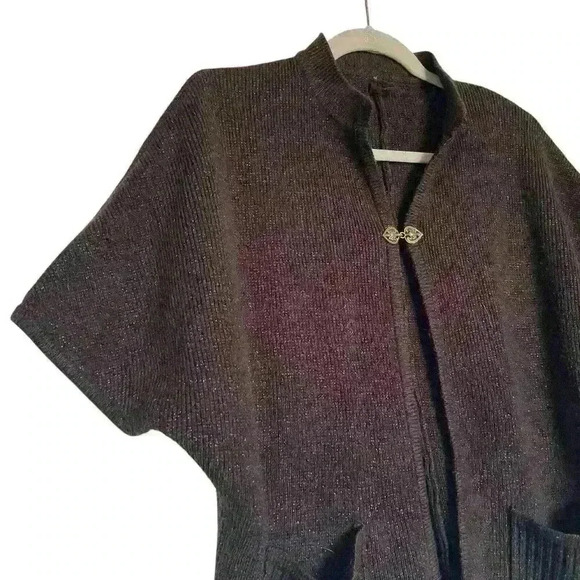 Coldwater Creek Sz M Cardigan Sparkle Heart Button Cozy Holiday Party Fall - Picture 15 of 15